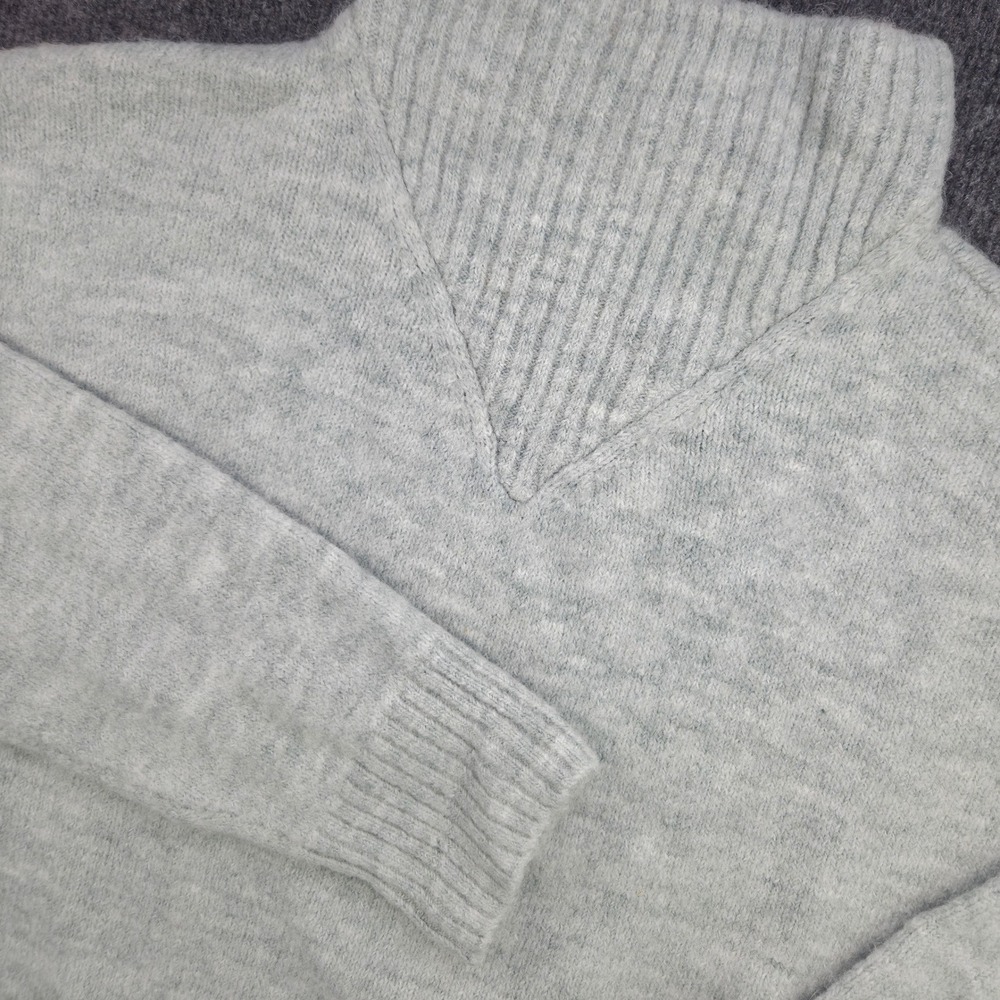 Madewell Women M Green Wool Alpaca Mock Neck Oversized Sweater Winter